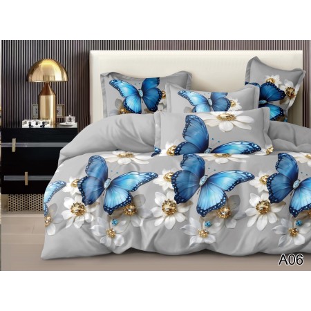 Komplet Pościeli 3D 100% Bawełna/Satyna 4-Częściowy Rozmiar: 160X200 cm Kod: ZZ-A06