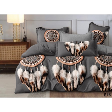 Komplet Pościeli 3D 100% Bawełna/Satyna 4-Częściowy Rozmiar: 160X200 cm Kod: ZZ-E15