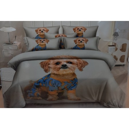 Komplet Pościeli 3D 100% Bawełna/Satyna 4-Częściowy Rozmiar: 160X200 cm Kod: ZZ-E17