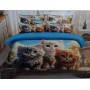 Komplet Pościeli 3D 100% Bawełna/Satyna 4-Częściowy Rozmiar: 160X200 cm Kod: ZZ-E18