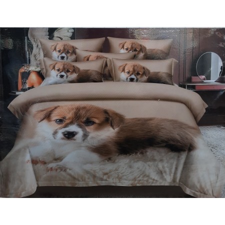 Komplet Pościeli 3D 100% Bawełna/Satyna 4-Częściowy Rozmiar: 160X200 cm Kod: ZZ-E19
