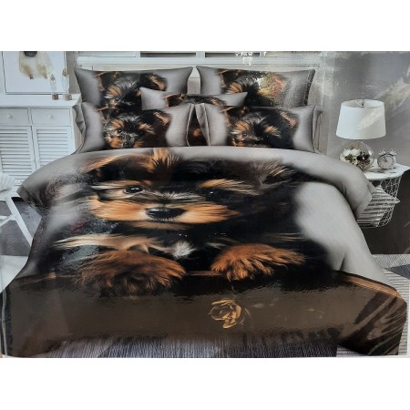 Komplet Pościeli 3D 100% Bawełna/Satyna 4-Częściowy Rozmiar: 160X200 cm Kod: ZZ-E21