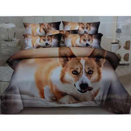 Komplet Pościeli 3D 100% Bawełna/Satyna 4-Częściowy Rozmiar: 160X200 cm Kod: ZZ-E22