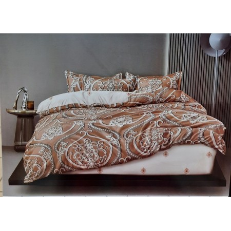 Komplet Pościeli 3D 100% Bawełna/Satyna 4-Częściowy Rozmiar: 160X200 cm Kod: ZZ-E28
