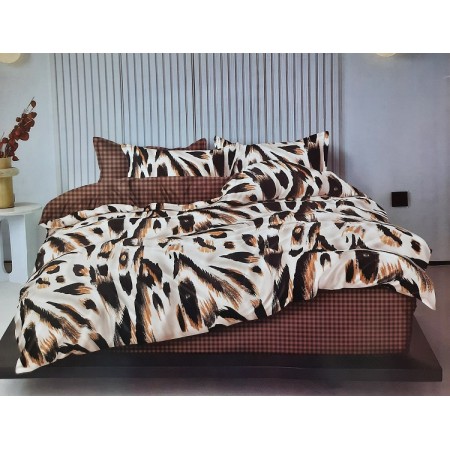 Komplet Pościeli 3D 100% Bawełna/Satyna 4-Częściowy Rozmiar: 160X200 cm Kod: ZZ-E31