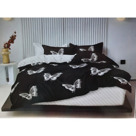 Komplet Pościeli 3D 100% Bawełna/Satyna 4-Częściowy Rozmiar: 160X200 cm Kod: ZZ-E33