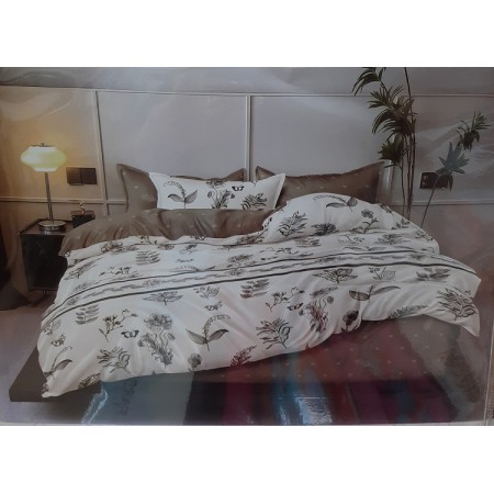 Komplet Pościeli 3D 100% Bawełna/Satyna 4-Częściowy Rozmiar: 160X200 cm Kod: ZZ-E34