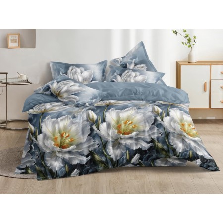 Komplet Pościeli 3D 100% Bawełna/Satyna 3-Częściowy Rozmiar: 160X200 cm Kod: ZZ-E38