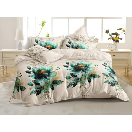 Komplet Pościeli 3D 100% Bawełna/Satyna 3-Częściowy Rozmiar: 160X200 cm Kod: ZZ-E39