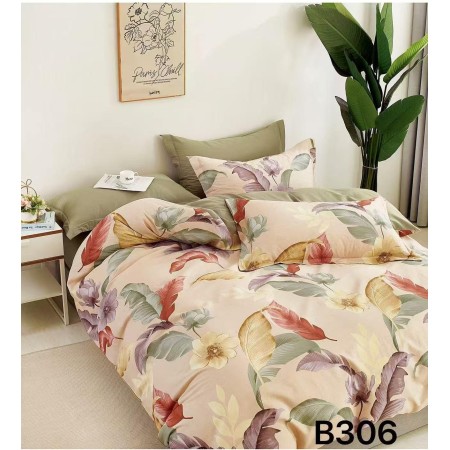 Komplet pościel 100% bawełna 3 częściowy 200x220 kod 26B306