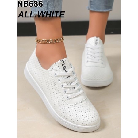 Trampki damskie 36-41 NB686 ALLWHITE