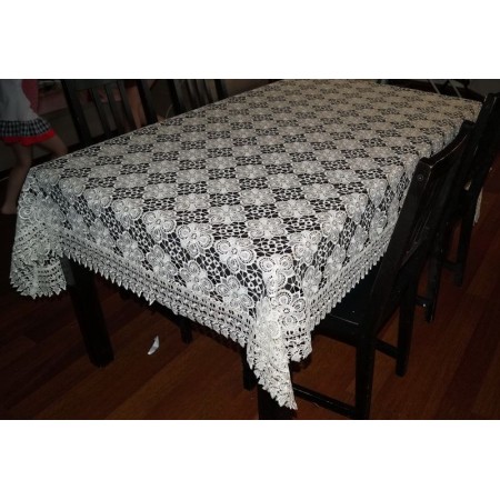 Obrus z gipiurą  150x220 cm Kolor Ekri Kod 7E-1588-6