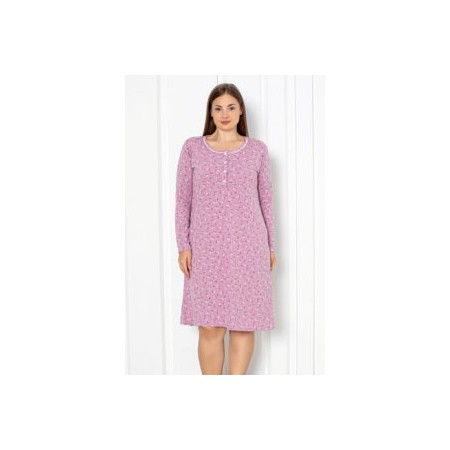 Bawełniana Damska Koszula Nocna Plus Size LaPenna Kod: 14040 Rozm. XL-4XL