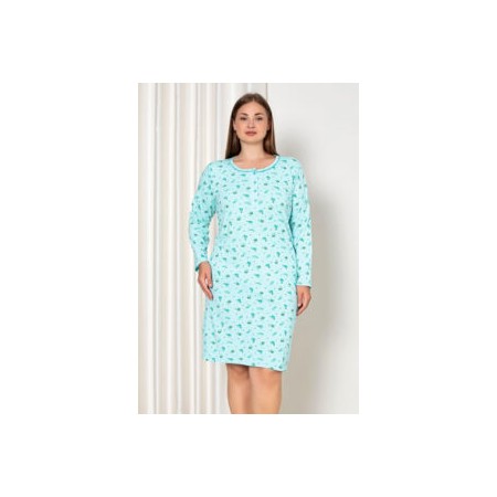 Bawełniana Damska Koszula Nocna Plus Size LaPenna Kod: 14039 Rozm. XL-4XL