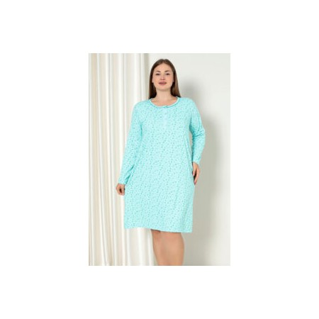 Bawełniana Damska Koszula Nocna Plus Size LaPenna Kod: 14037 Rozm. XL-4XL