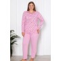 Bawełniana Piżama Damska Plus Size LaPenna Kod: 12058 Rozm : XL-4XL