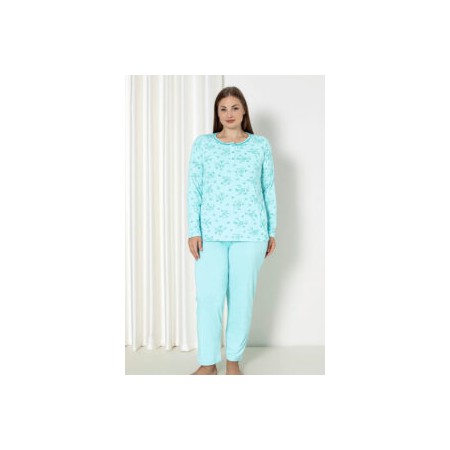 Bawełniana Piżama Damska Plus Size LaPenna Kod: 12054 Rozm : XL-4XL