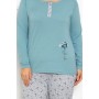 Bawełniana Piżama Damska Plus Size Christina Kod: 2038 Rozmiar : XL-4XL